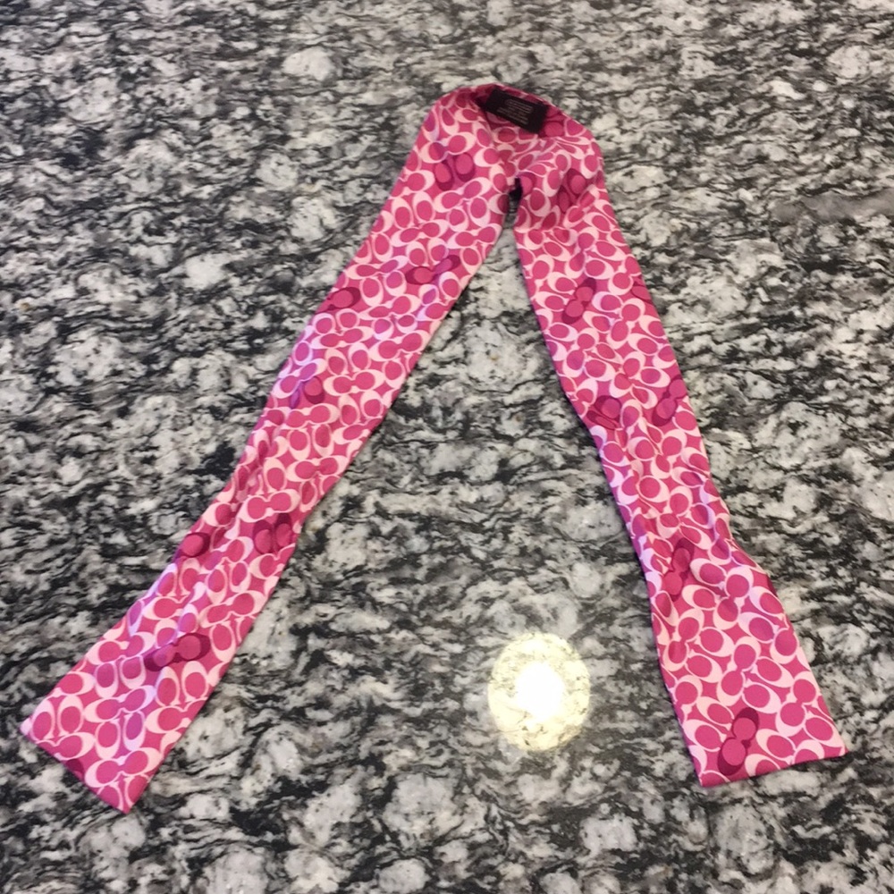 Coach silk pink scarf